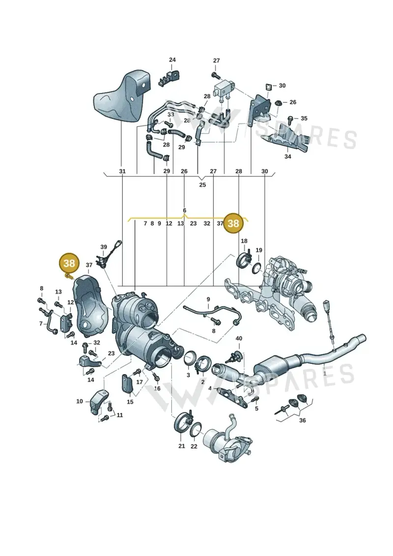 N10680301 — Volkswagen Caddy Maxi Kombi (2020-2024) diagram 2ka253070, position 38