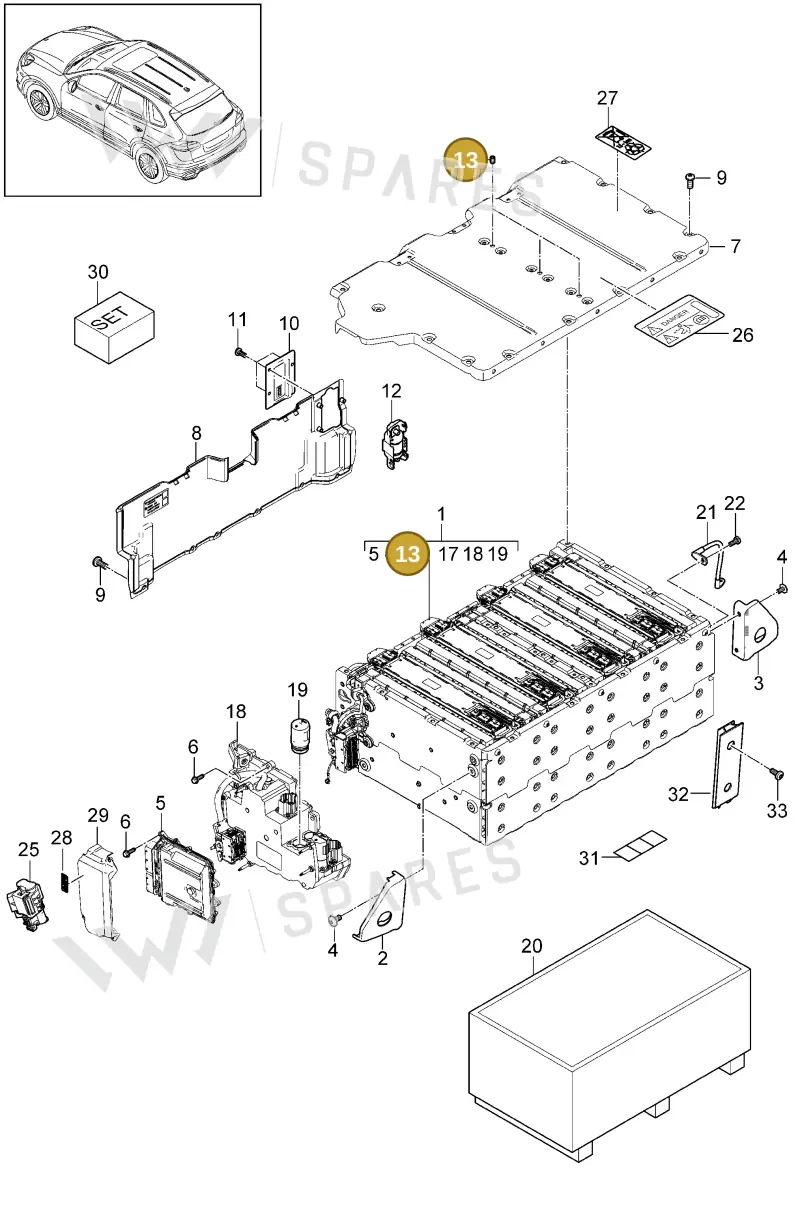 N10682001 — Porsche Cayenne (2010-2018) diagram p37901045, position 13