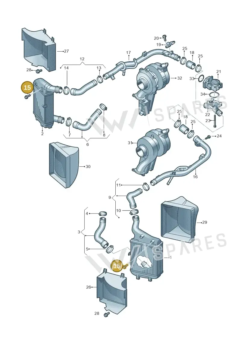 N10682201 — Audi Q7 qu. 3.0 TDI (2009-2015) diagram 493145600, position 15