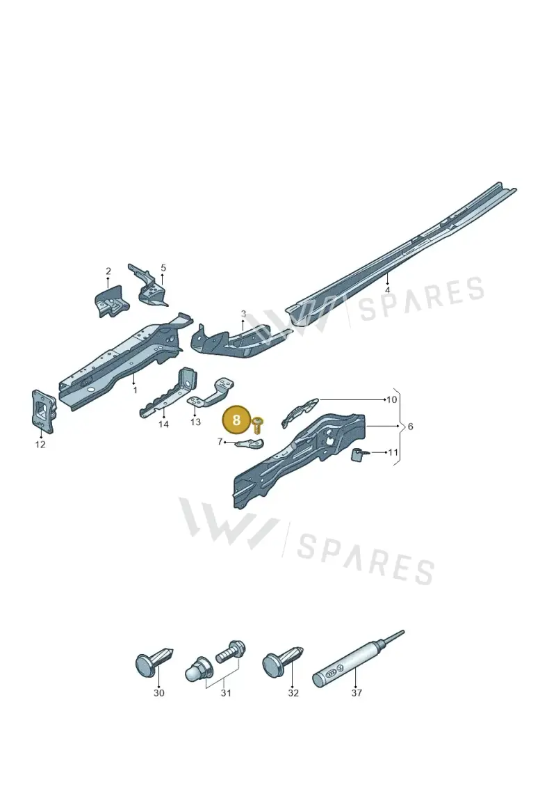 N10684301 — Volkswagen Passat estate (2023-) diagram 3j0803000, position 8