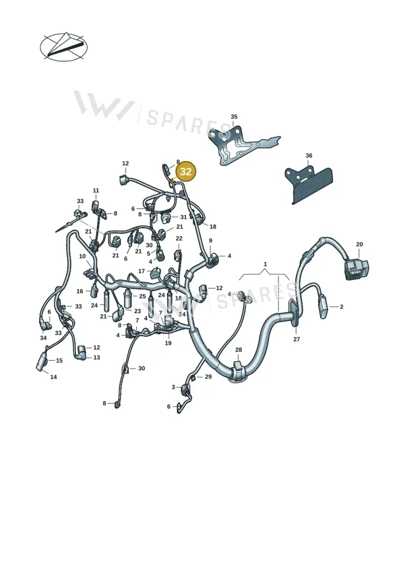 N10688001 — Volkswagen Transport. multivan (2019-2024) diagram 7em971007, position 32