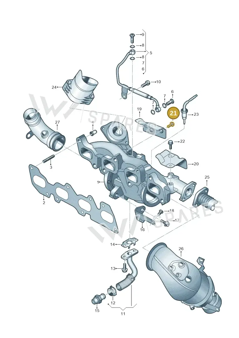 N10688402 — Volkswagen MAN TGE 55 (2016-2021) diagram 861145630, position 21