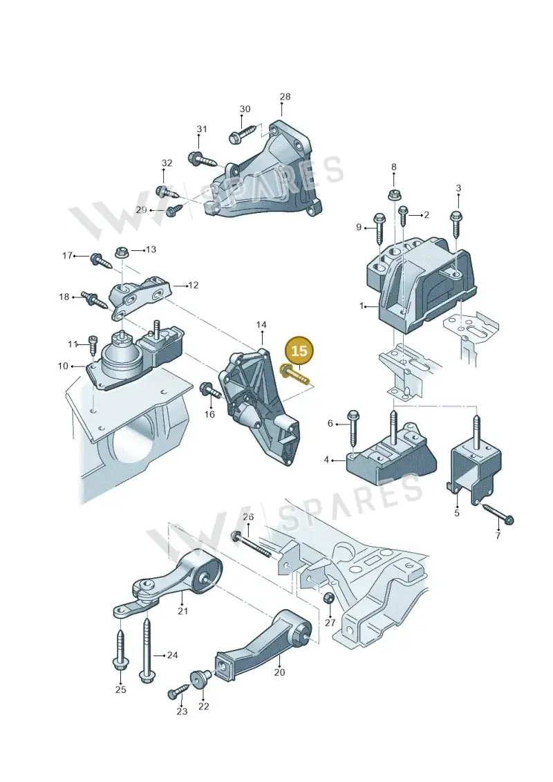 N10691501 — Volkswagen Sharan (2008-2010) diagram 244199200, position 15