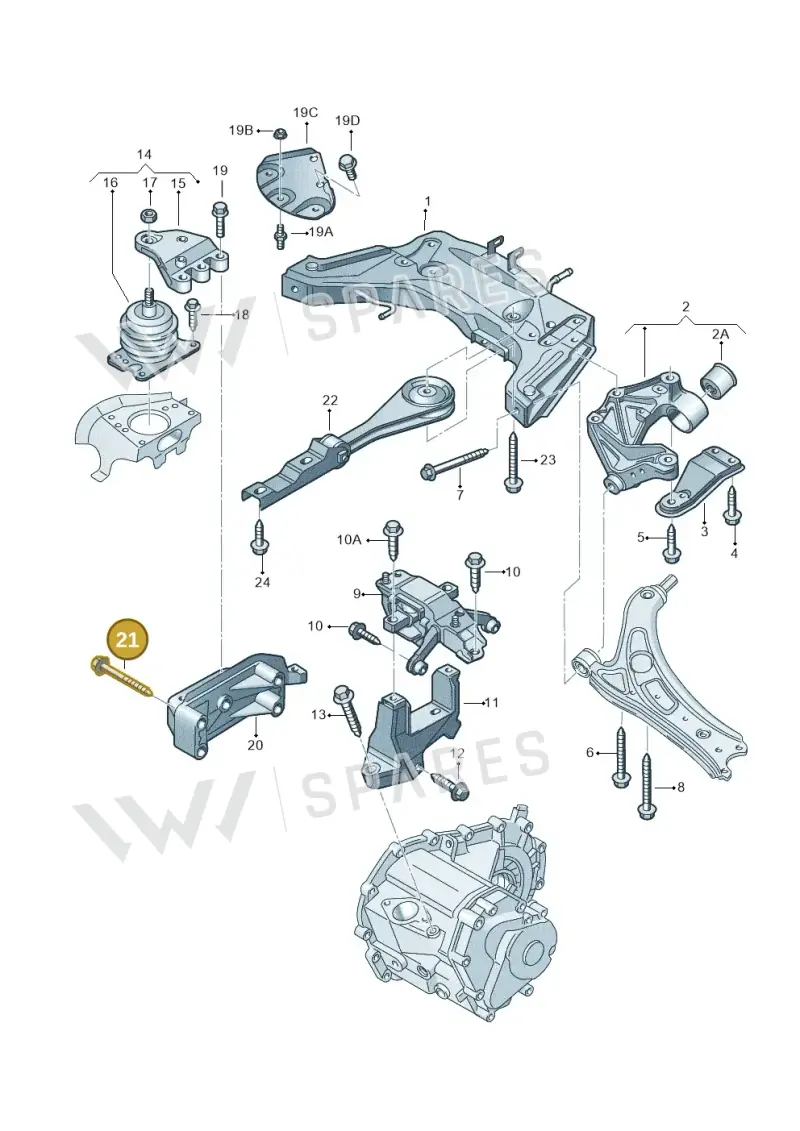 N10691501 — Volkswagen POLO (2005-) diagram 253199200, position 21