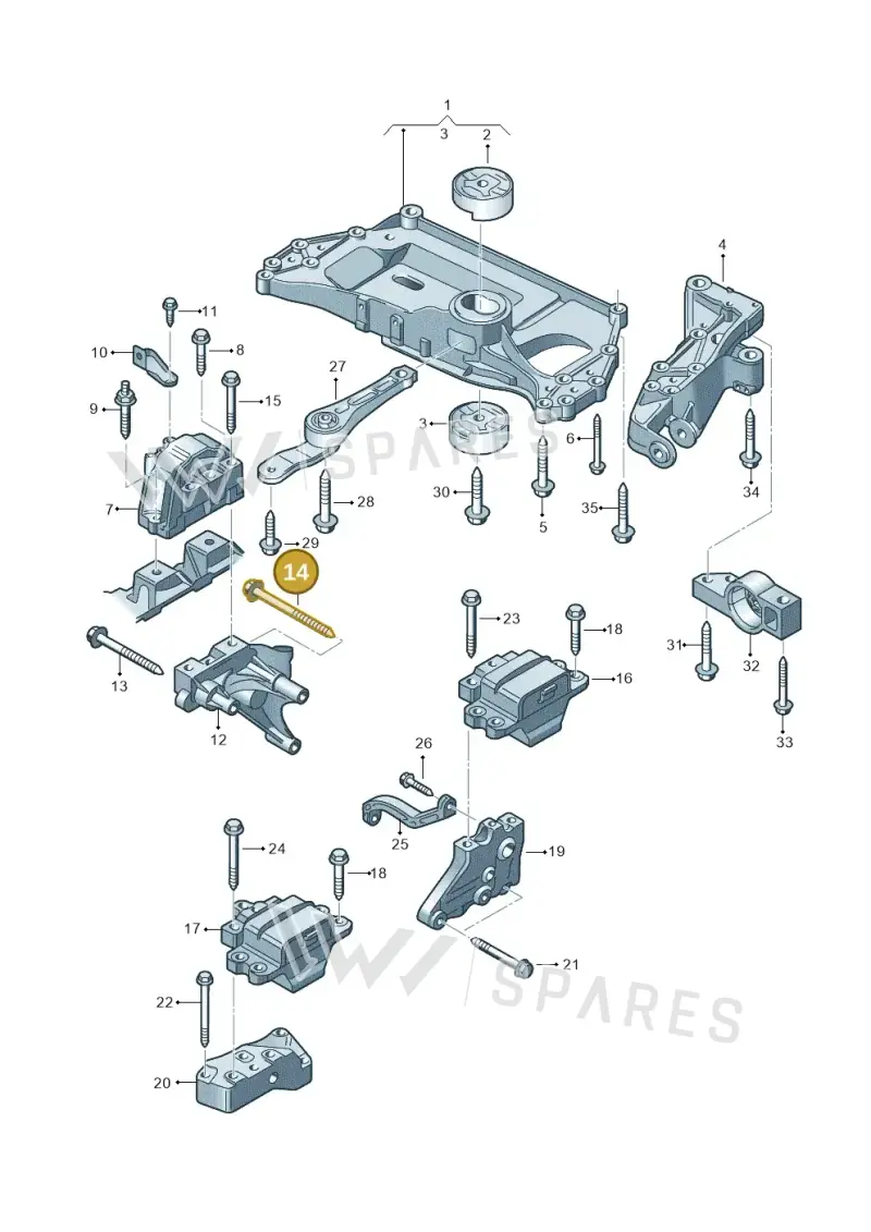N10691501 — Volkswagen Golf estate (2009-2013) diagram 409199200, position 14