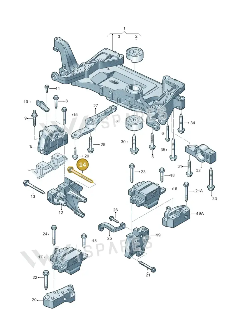 N10691501 — Volkswagen Passat estate (2008-2011) diagram 460199200, position 14