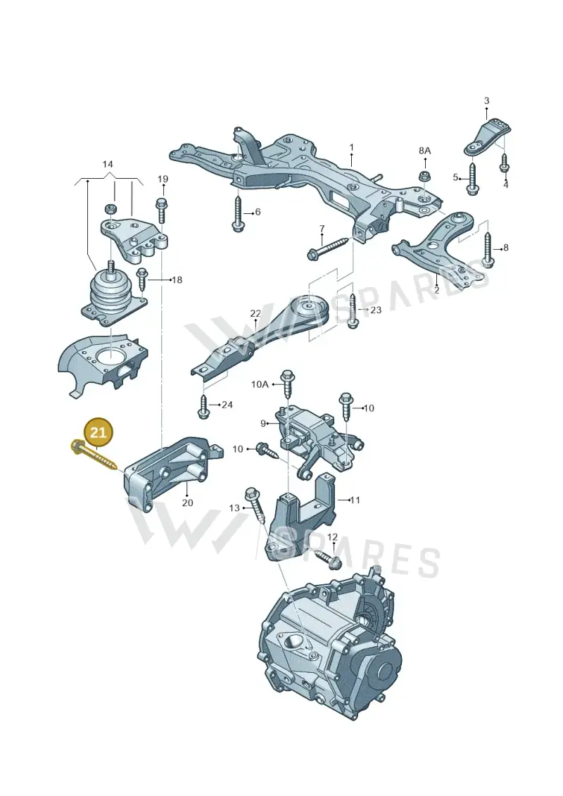 N10691501 — Volkswagen Polo (2008-2009) diagram 657199250, position 21