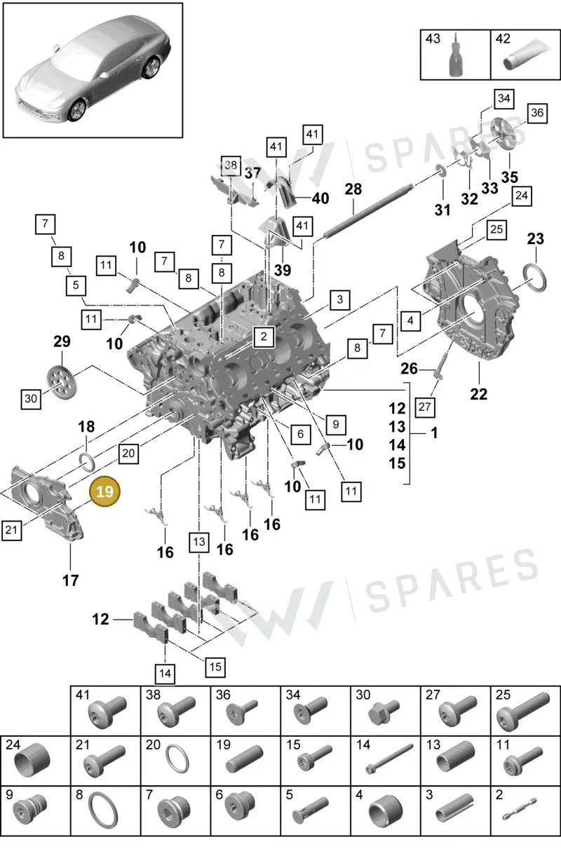 N10693001 — Porsche Panamera (2016-2020) diagram p49101040, position 19