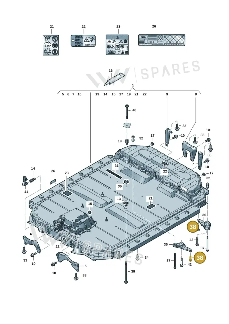 N10695701 — Audi Q8 e-tron (2018-2025) diagram 586915501, position 38