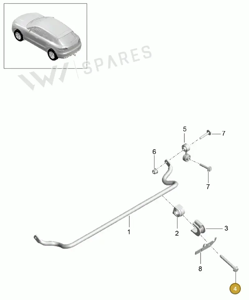 N10695701 — Porsche Macan (2013-2018) diagram p44501003, position 4