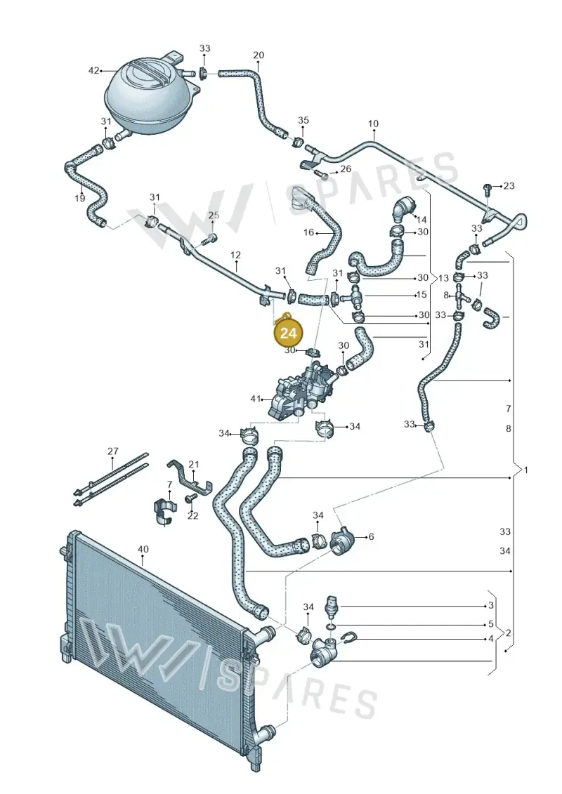N10696502 — Volkswagen Caddy kombi (2015-2020) diagram 866121320, position 24
