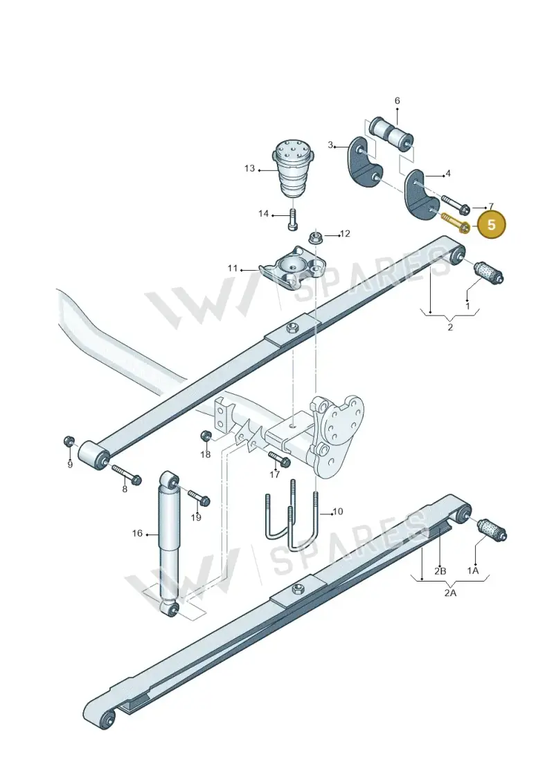 N10696901 — Volkswagen Caddy kombi (2015-2020) diagram 443511000, position 5