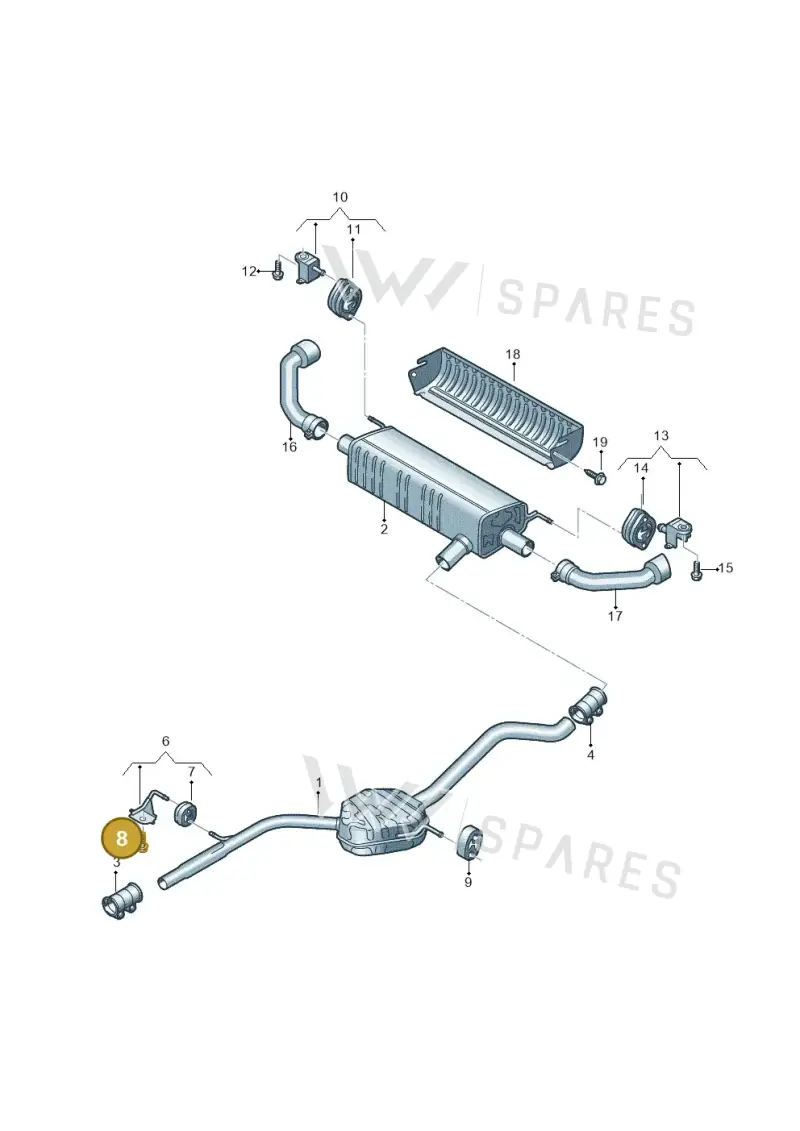 N10697801 — Volkswagen Touareg (2017-2023) diagram 439253110, position 8