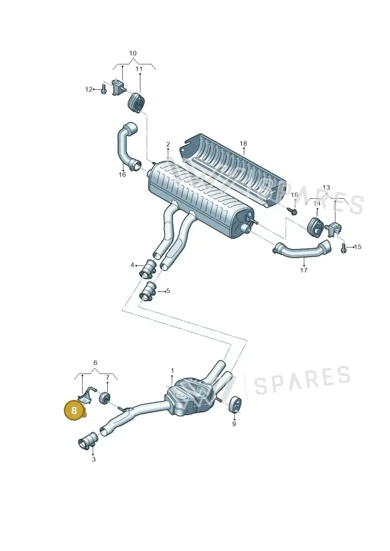 N10697801 — Volkswagen Touareg (2017-2023) diagram 439253120, position 8