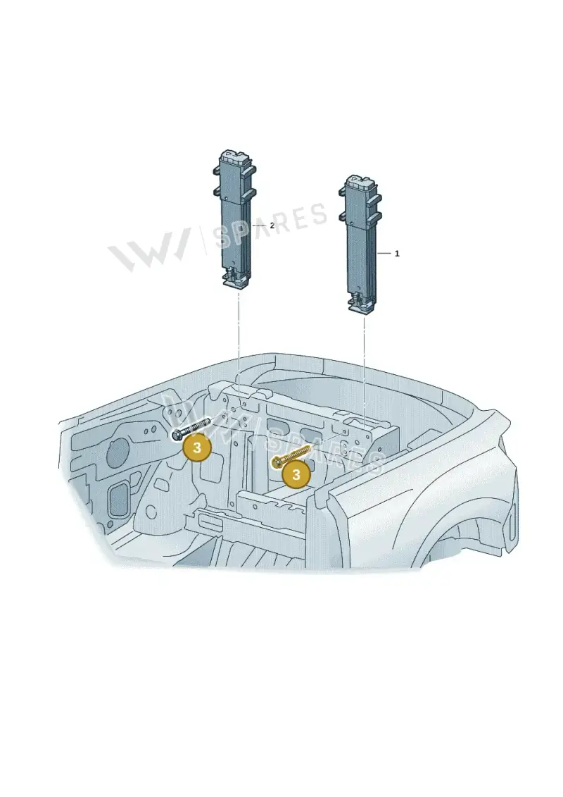 N10699501 — Volkswagen T-Roc convertible 1.5 (2019-2024) diagram 2gk880050, position 3