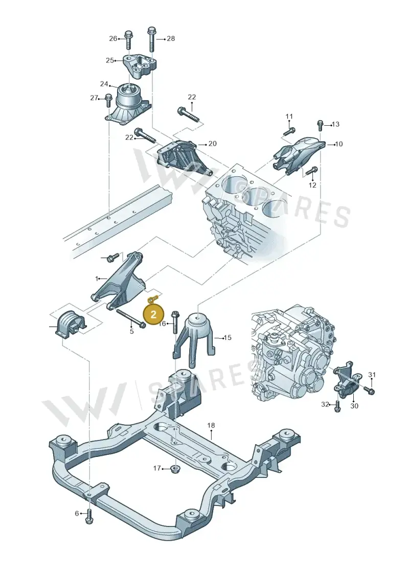 N10699601 — Volkswagen Caravelle (2015-2019) diagram 731199250, position 2