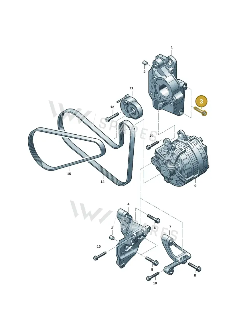 N10699601 — Volkswagen Transport. multivan (2019-2024) diagram 7ep903040, position 3