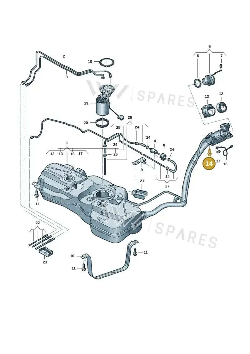 N10699802 — Volkswagen Caddy Maxi (2020-2025) diagram 2ka201060, position 14