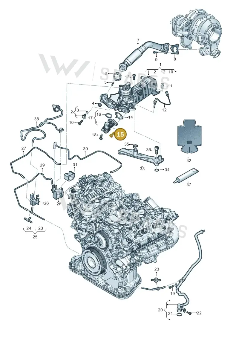 N10700203 — Volkswagen Touareg (2017-2023) diagram 439131120, position 15
