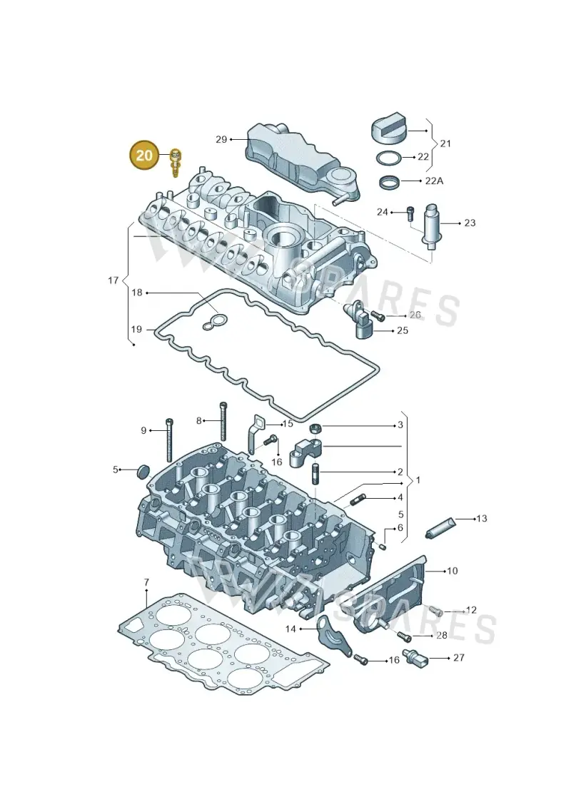 N10700203 — Volkswagen Teramont (2021-2023) diagram 809103600, position 20