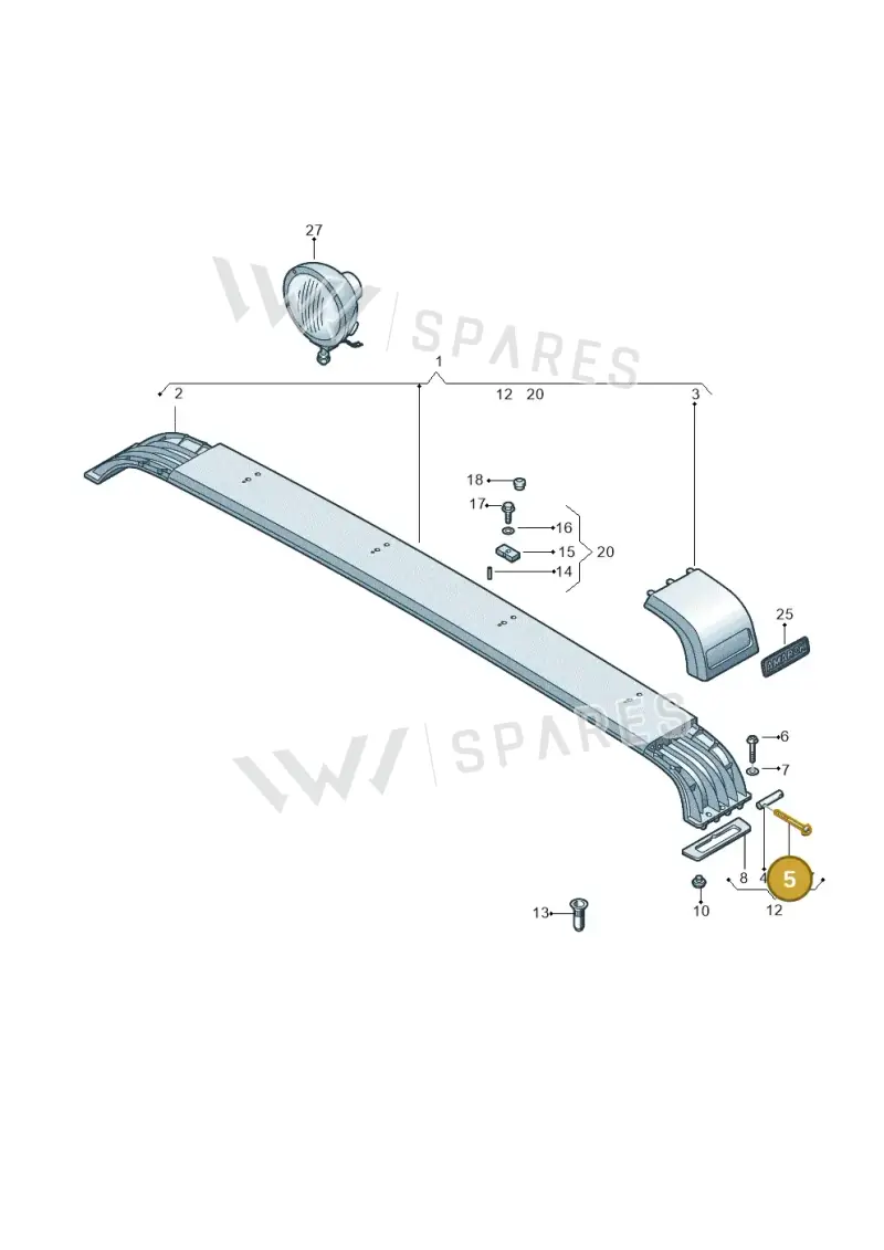 N10704501 — Volkswagen Amarok twin cab (2016-2022) diagram 749853300, position 5
