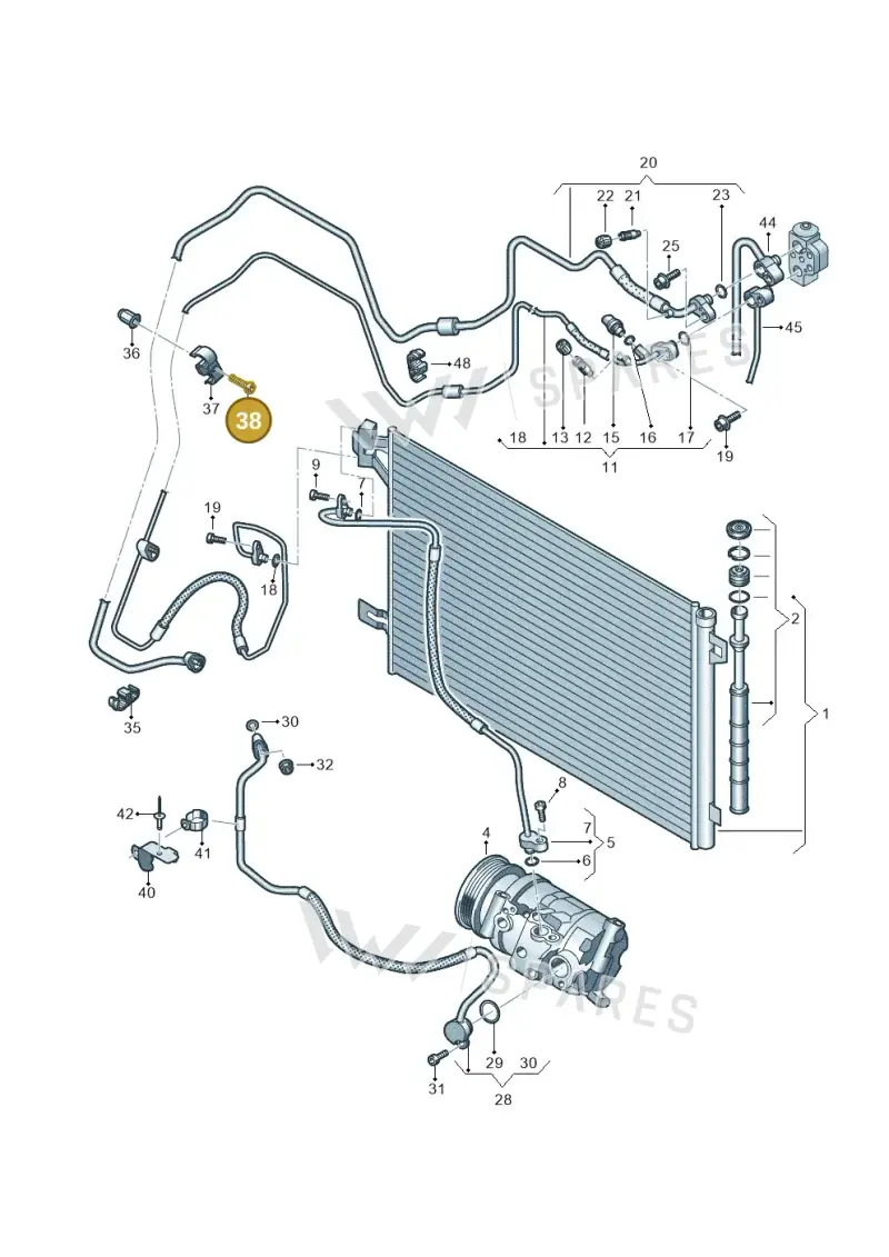 N10704501 — Volkswagen Caravelle (2015-2019) diagram 861260450, position 38