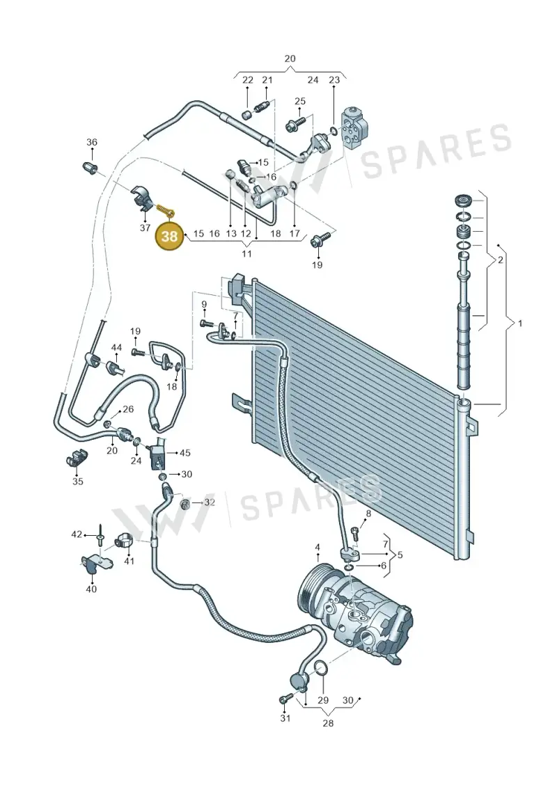 N10704501 — Volkswagen Transport. multivan (2019-2024) diagram 861260400, position 38