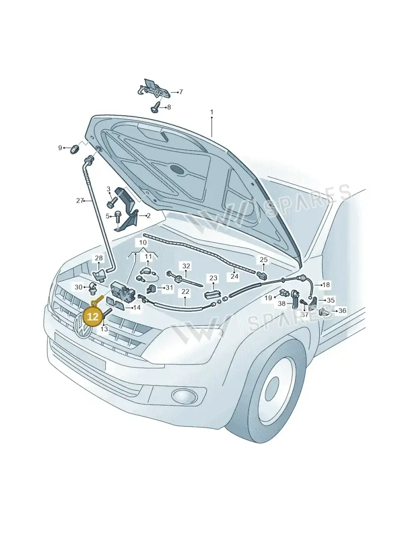 N10706301 — Volkswagen Amarok twin cab (2009-2012) diagram 683823000, position 12