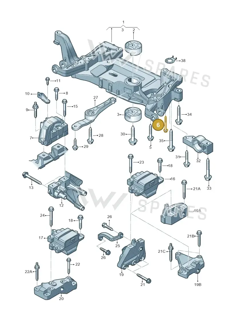 N10706301 — Volkswagen Passat saloon (2010-2015) diagram 702199200, position 6