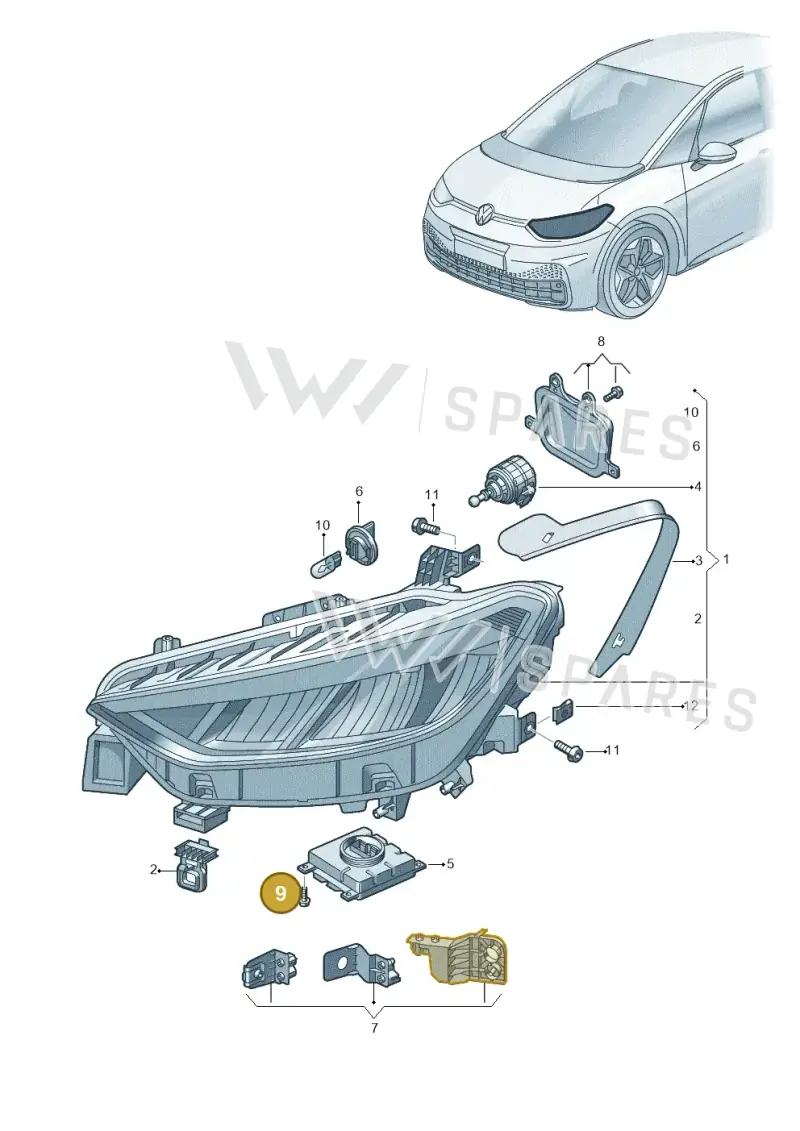 N10708601 — Volkswagen ID.3 Pro (2019-2024) diagram 10a941000, position 9