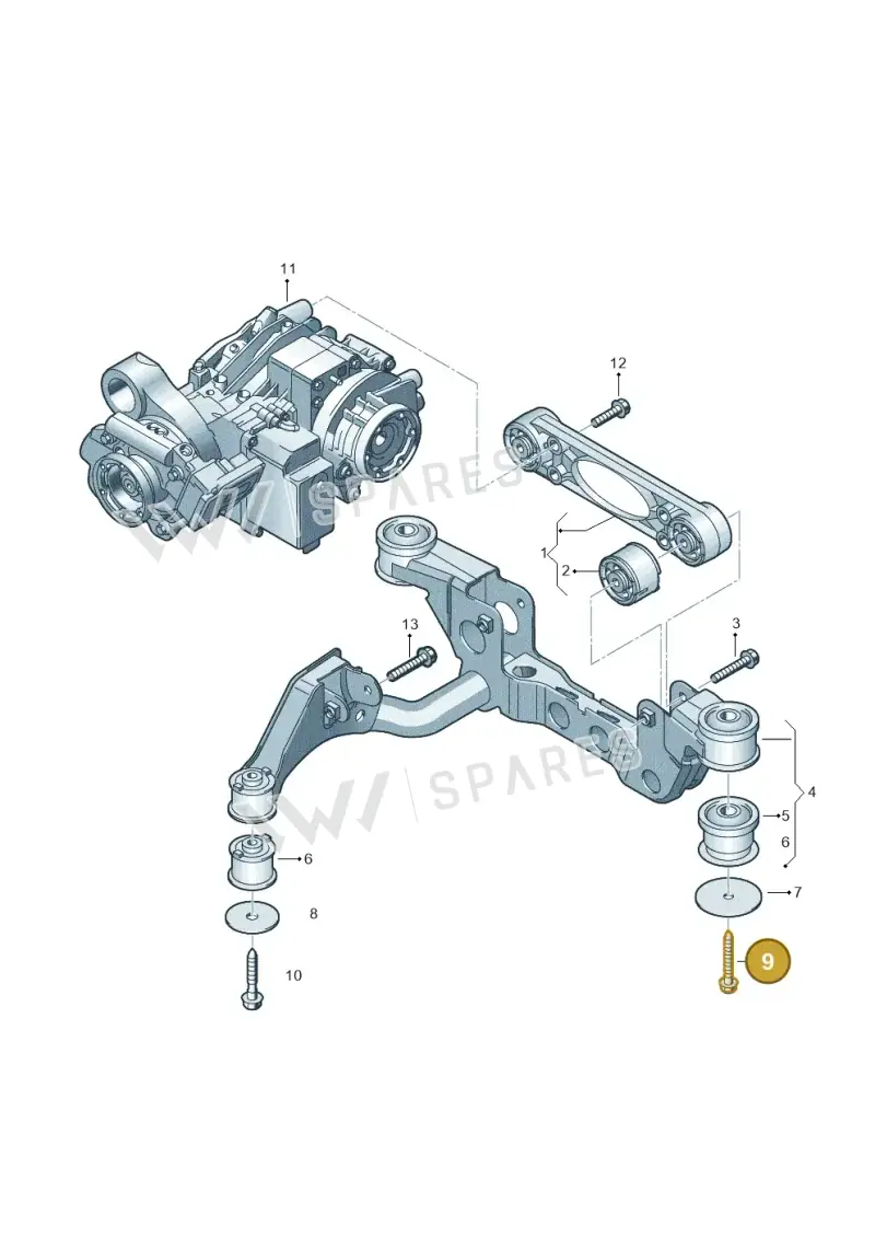 N10711001 — Volkswagen Transport. multivan (2019-2024) diagram 410599050, position 9