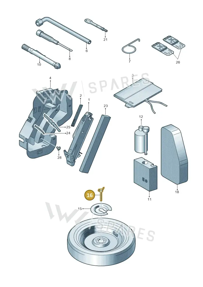 N10711301 — Volkswagen Tiguan (2011-2018) diagram 634012000, position 16