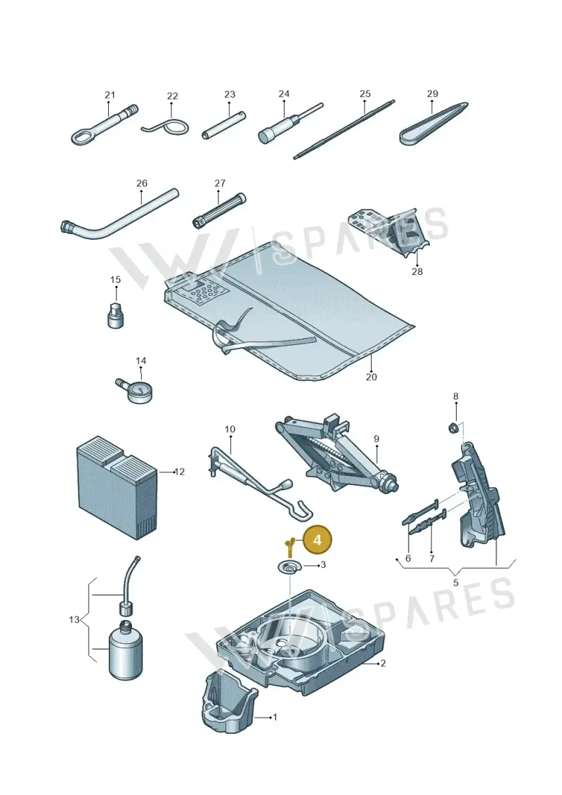 N10711301 — Audi Q3 quattro (2011-2015) diagram 728011100, position 4