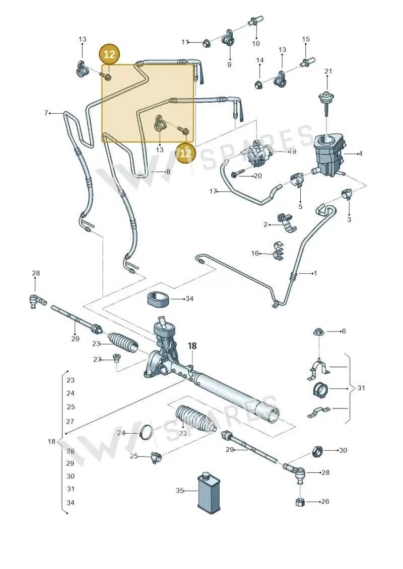 N10713501 — Volkswagen Jetta 2.0 (2015-2015) diagram 692422200, position 12