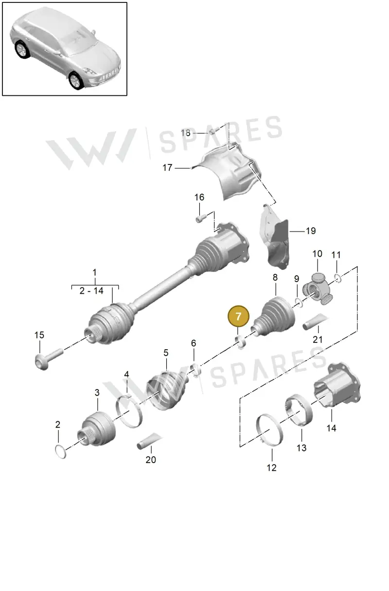 N10714901 — Porsche Macan (2013-2018) diagram p44401025, position 7