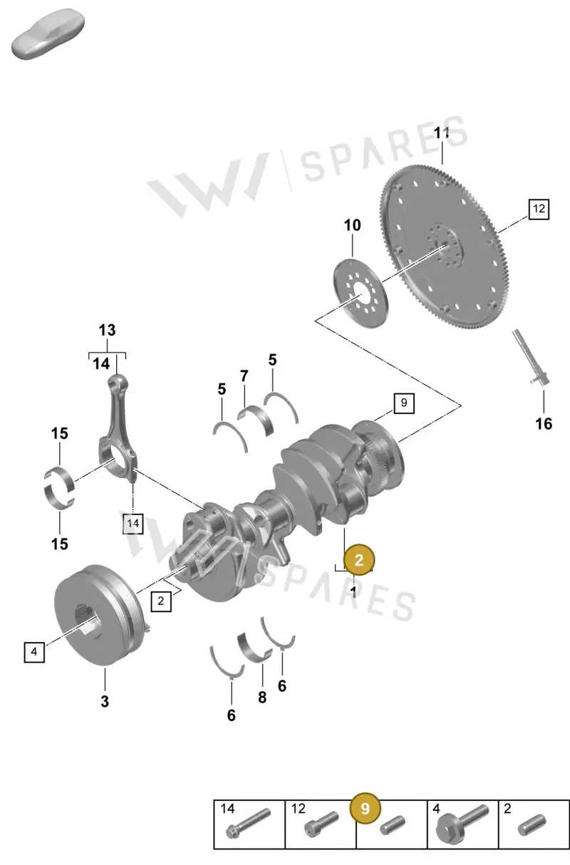 N10716301 — Porsche Cayenne Coupe (2023-2023) diagram p60102020, position 2+9