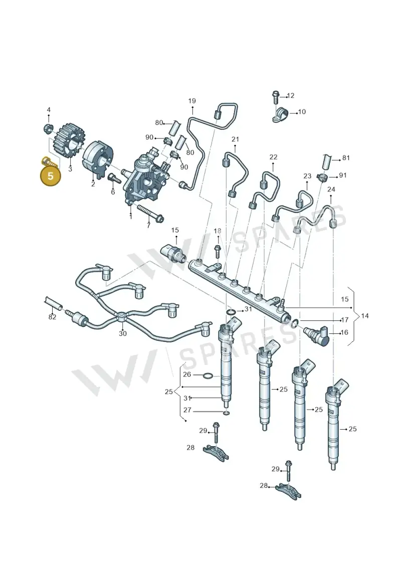 N10720901 — Volkswagen Amarok twin cab (2009-2012) diagram 683130400, position 5