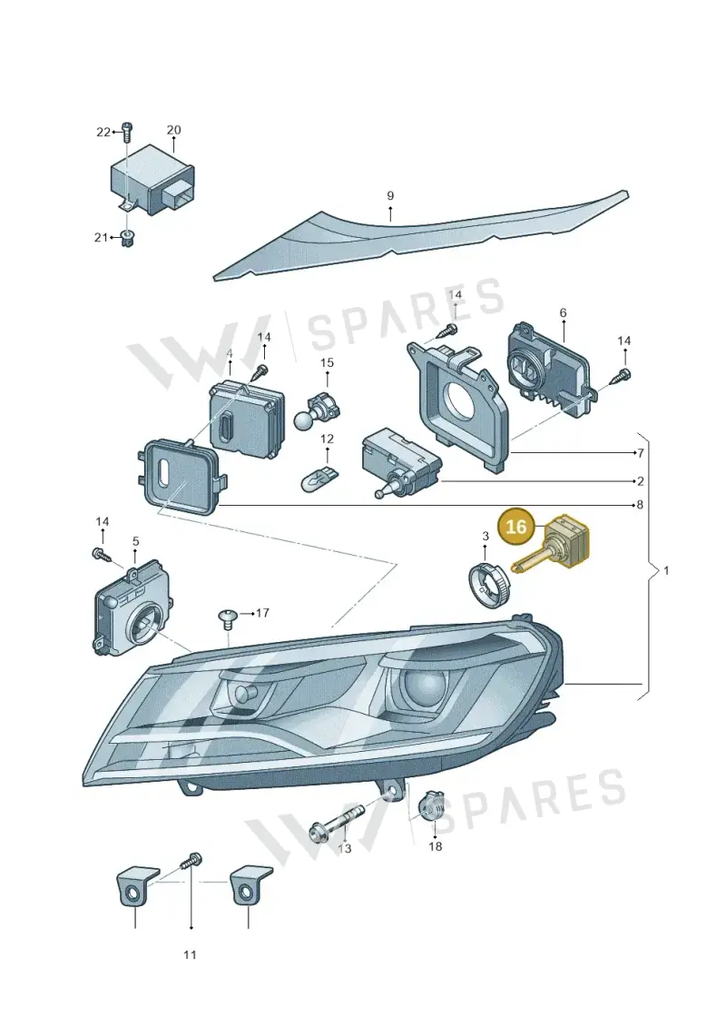 N10721805 — Volkswagen Touareg BlueMotion (2014-2018) diagram 787941200, position 16