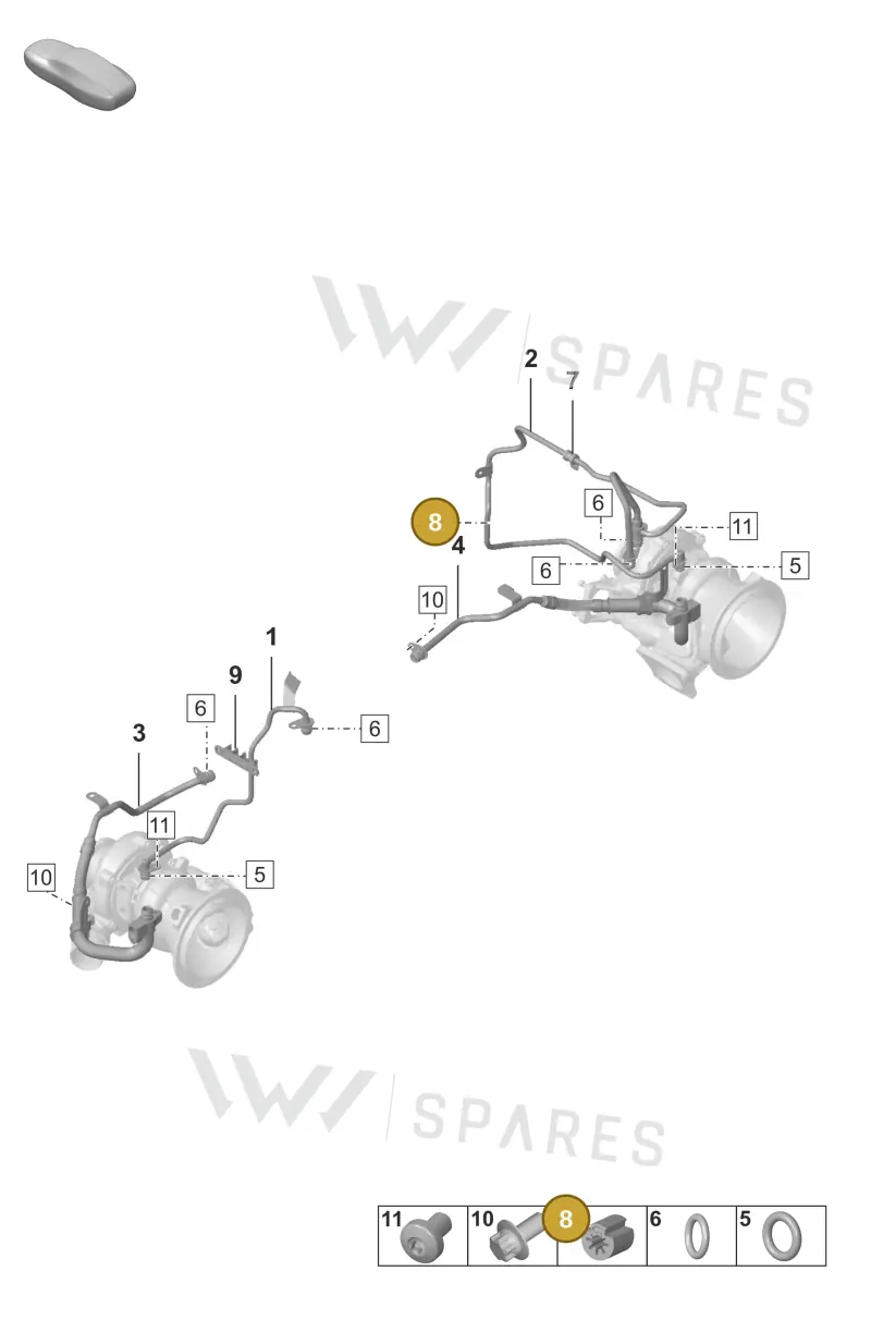 N10722401 — Porsche 911 (2024-2025) diagram p53202150, position 8