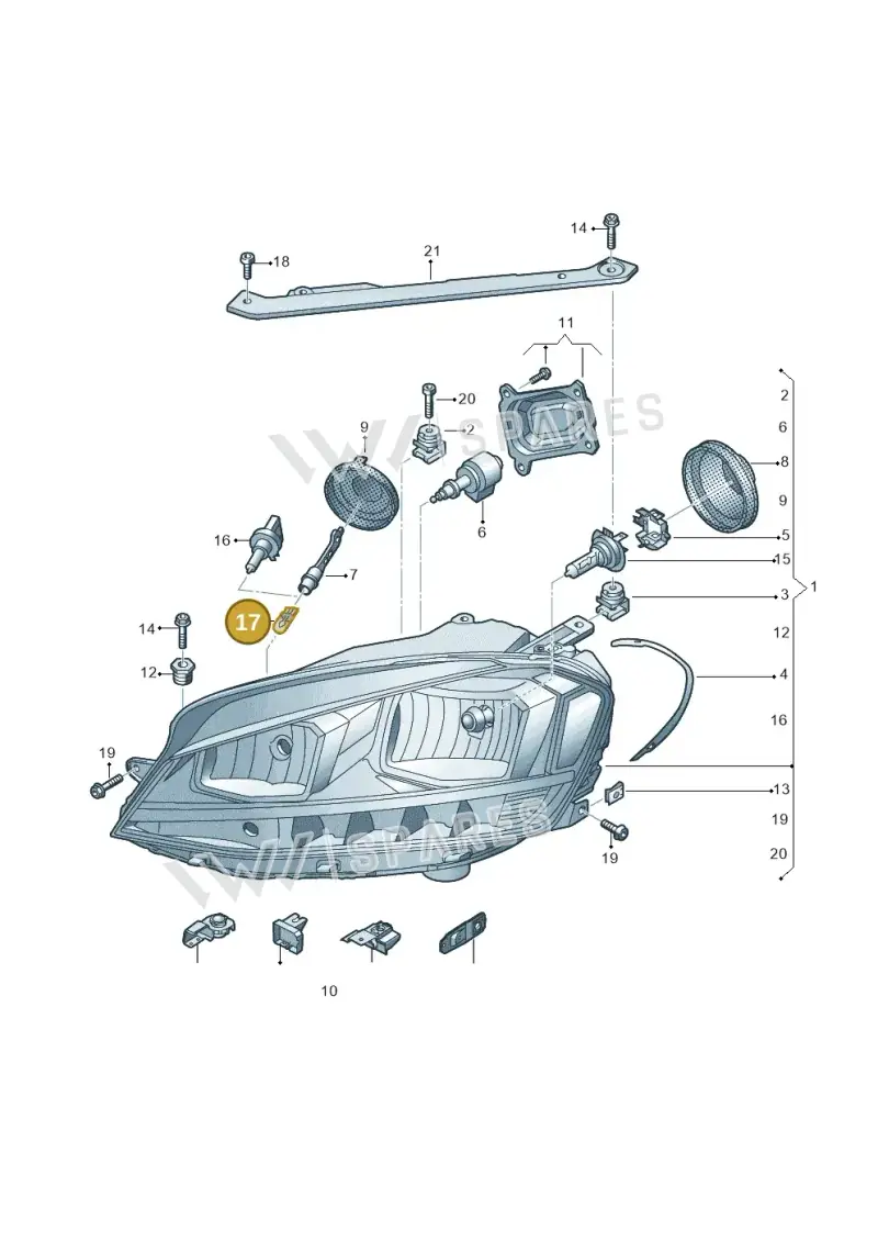 N10724401 — Volkswagen Golf 2.0 (2016-2020) diagram 827941000, position 17