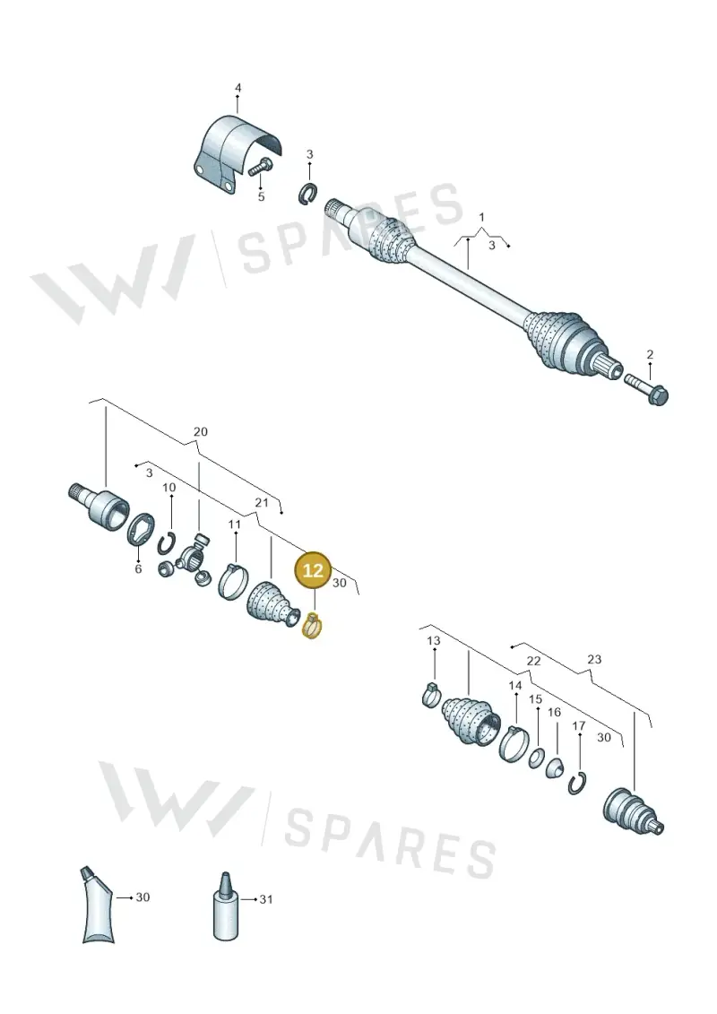 N10728601 — Volkswagen Golf 1.4 BlueMotion (2014-2017) diagram 645407440, position 12