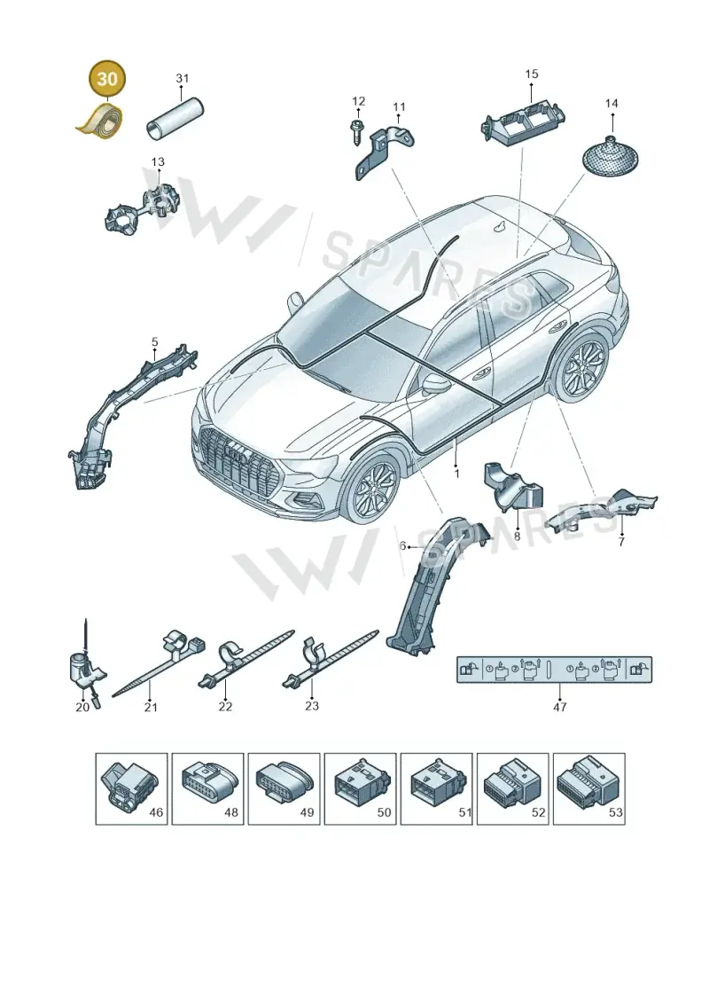 N10729001 — Audi Q4 Sportback (2021-2025) diagram 89a971950, position 30