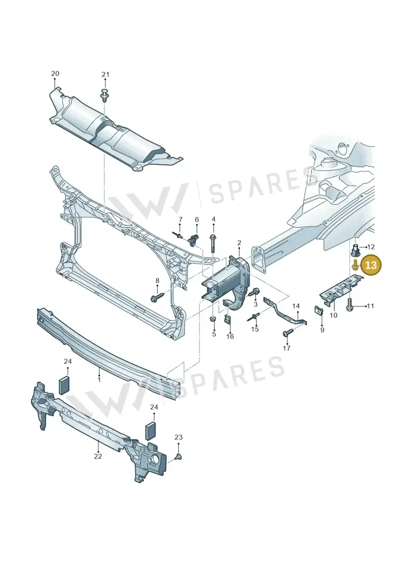 N10731701 — Audi A6 (2014-2018) diagram 798807000, position 13