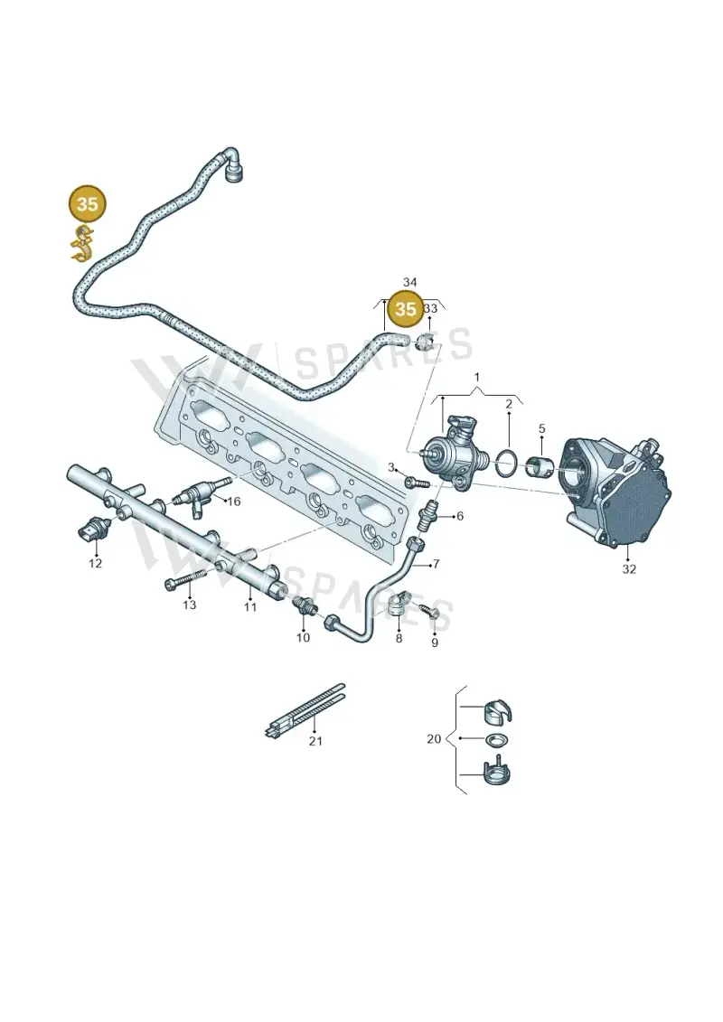 N10732301 — Volkswagen Tiguan 2.0 4Motion (2017-2024) diagram 745133220, position 35