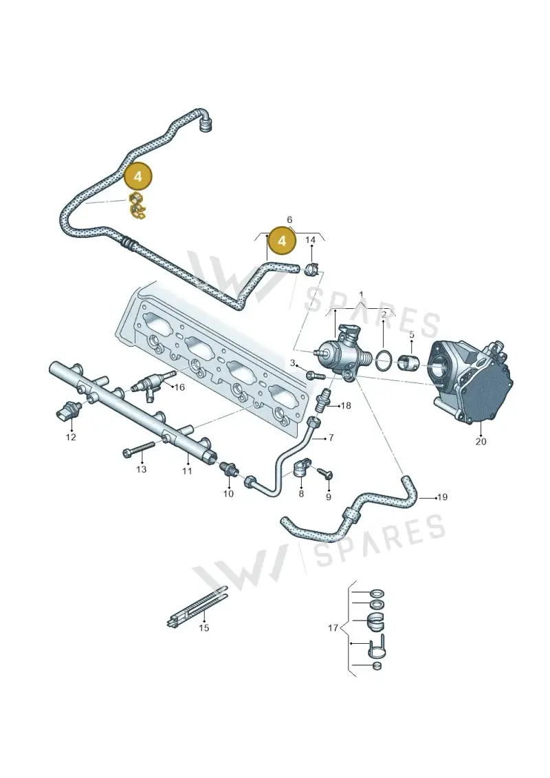 N10732301 — Volkswagen T-Roc BlueMotion (2017-2024) diagram 884133600, position 4