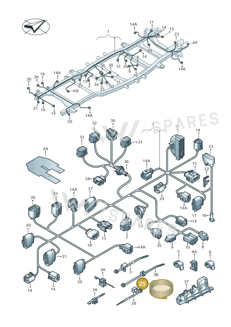 N10732501 — Volkswagen Amarok (2022-) diagram 749971850, position 25