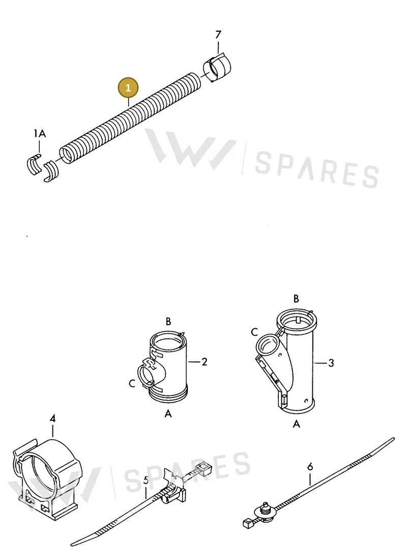 N10732505 — Volkswagen 1J0 platform diagram 198979000, position 1