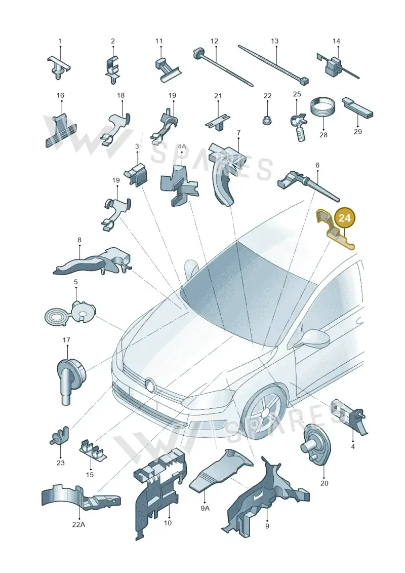 N10732505 — Volkswagen Touran (2015-2024) diagram 889971870, position 24