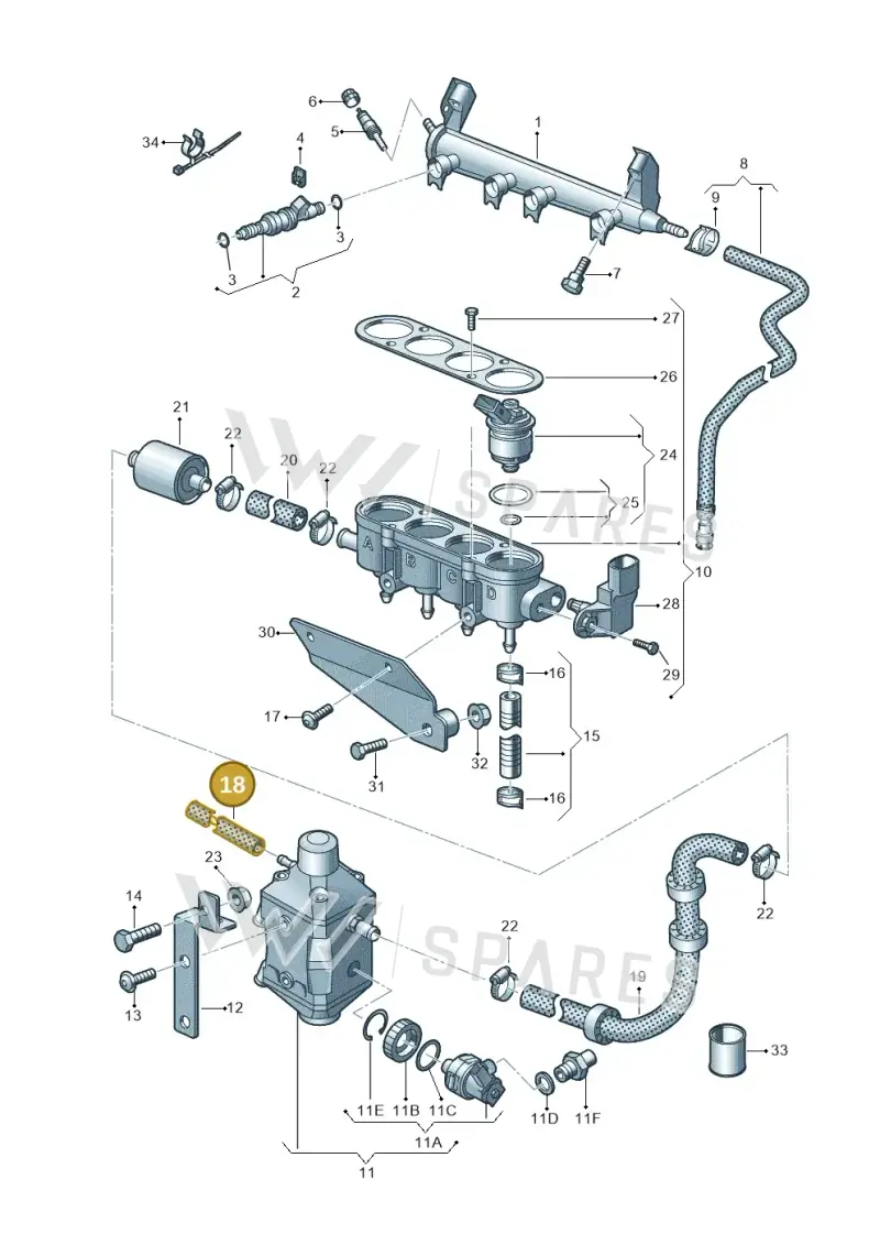N10732701 — SEAT Altea XL Reference (2010-2013) diagram 649133420, position 18