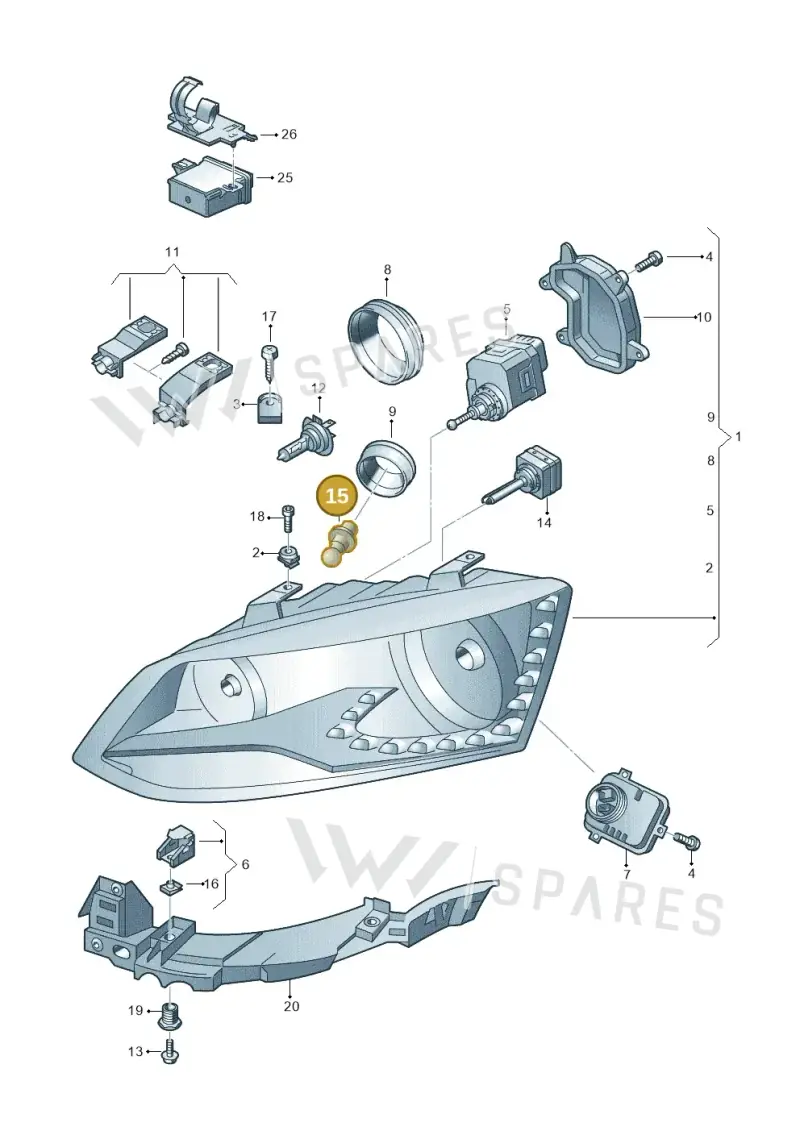 N10733102 — Volkswagen Polo (2009-2012) diagram 672941200, position 15